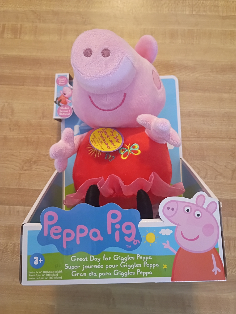 Peppa Pig Plush Toy - Pink with Red Dress